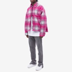 Cole Buxton Men's Flannel Overshirt in Pink