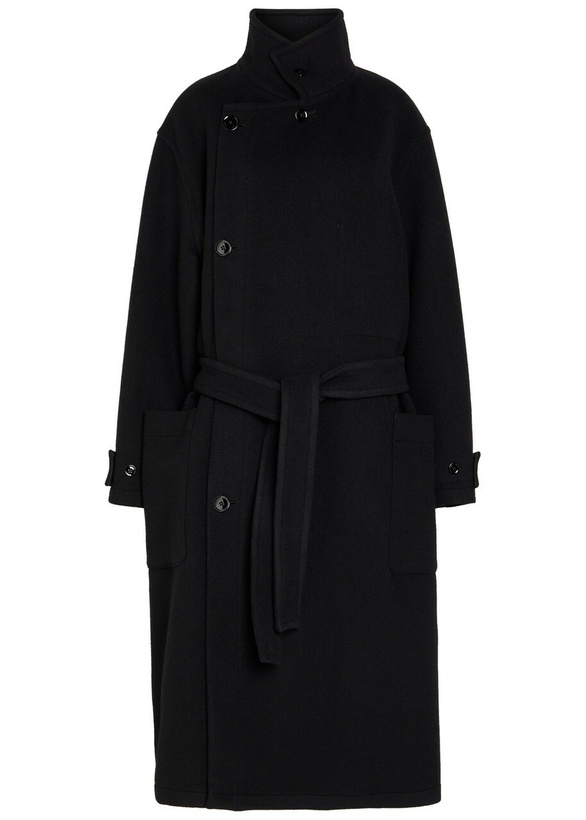 Photo: Lemaire High-neck Wool Coat Black