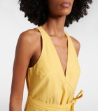 Brunello Cucinelli Belted cotton-blend maxi dress