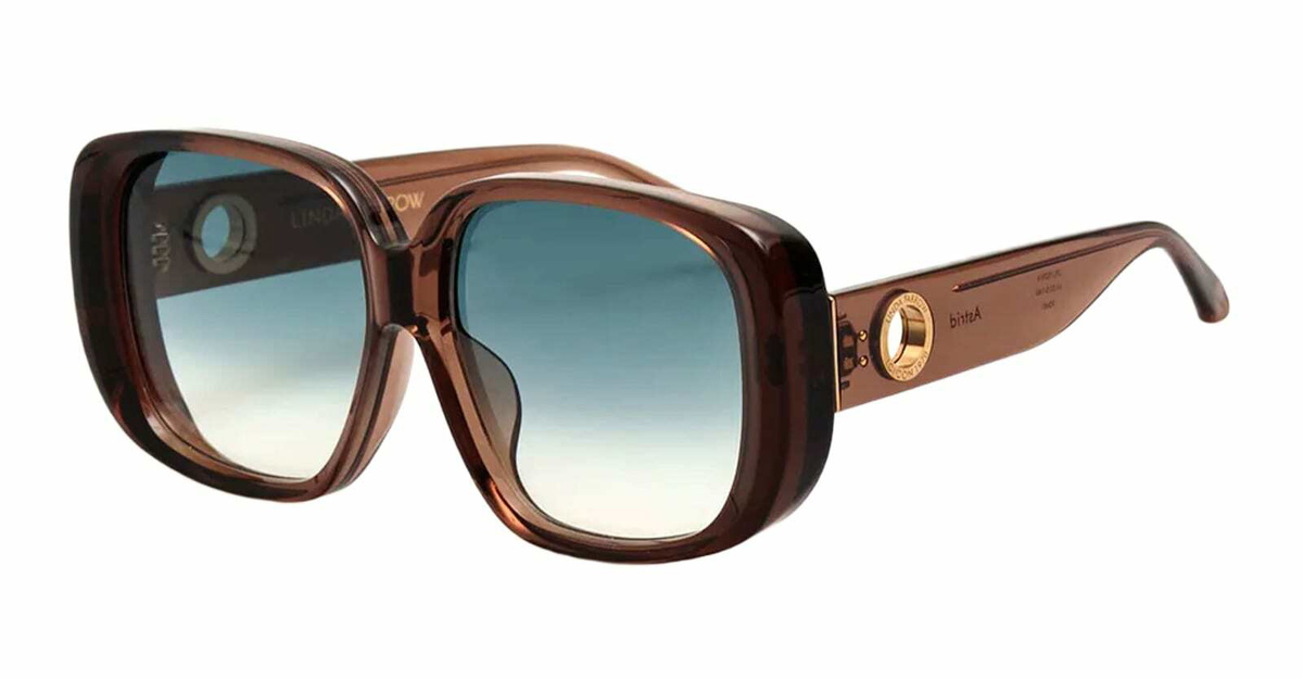 Linda Farrow Astrid - Brown / Aqua Sunglasses