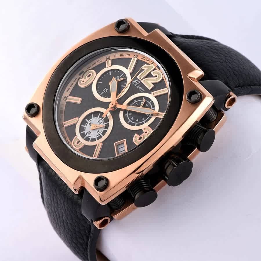 Polanti Torque Ii Chrono Chronograph Black Dial Mens Watch PLT2004LB-RGBK