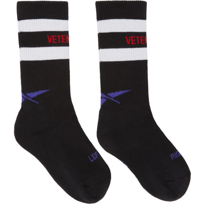 Photo: Vetements Black Reebok Edition Tennis Socks