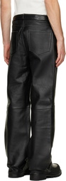 OUR LEGACY Black Carlson Cut Leather Pants