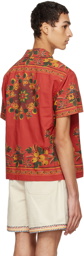 Bode Red Floribunda Shirt