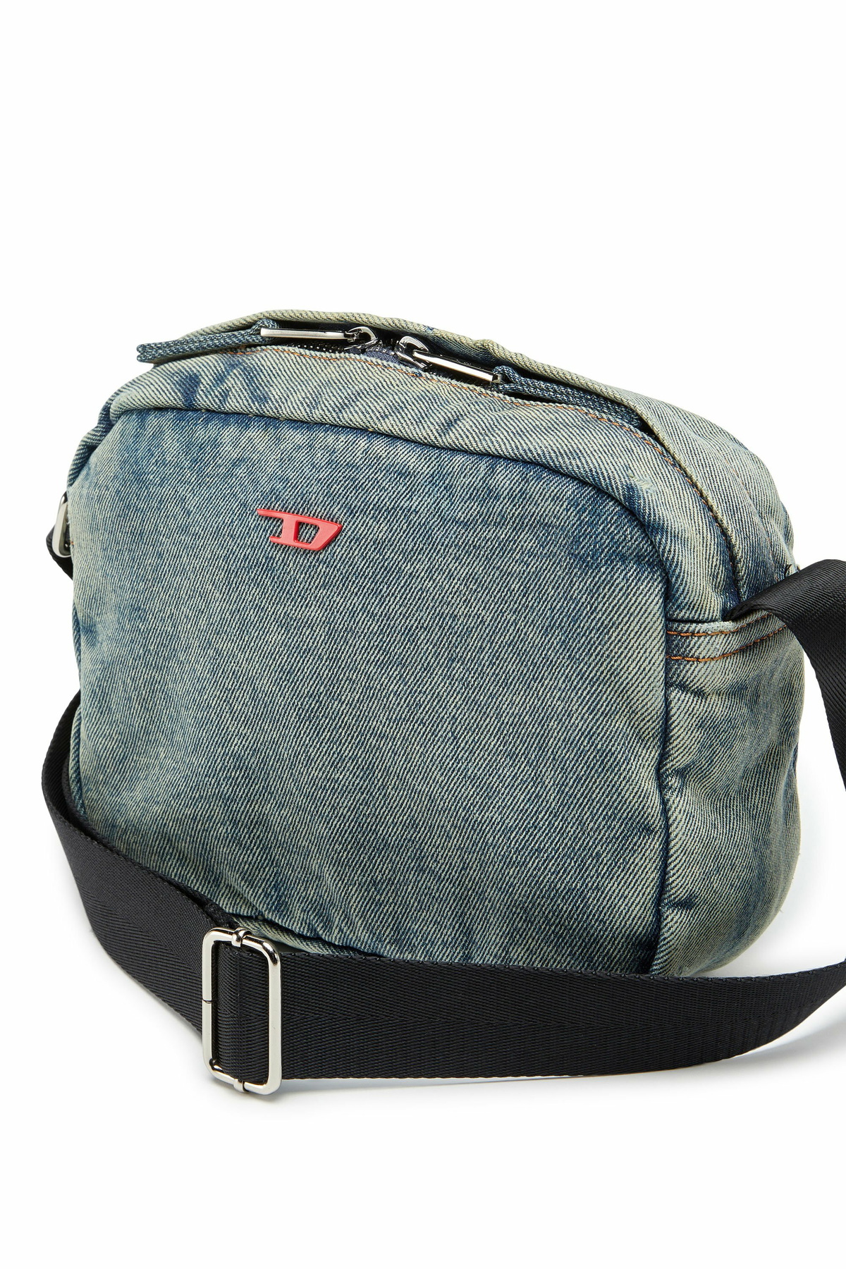 Diesel Rave-Camera bag in solarised denim - Crossbody Bags Mens in Blue ...