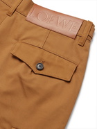 LOEWE - Cotton-Drill Cargo Trousers - Brown