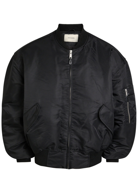 Photo: Entire Studios Broad Padded Nylon Bomber Jacket Black