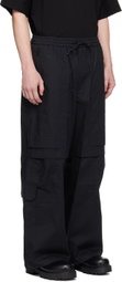 Juun.J Black Zip Vent Cargo Pants