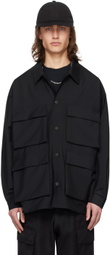 Lownn Black Bellows Pockets Jacket