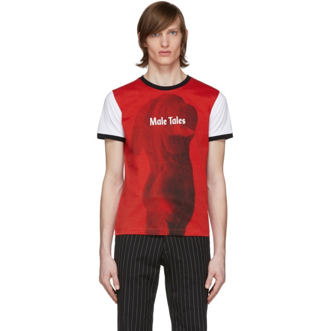 Photo: Paco Rabanne Red and White Peter Saville Edition Male Tales T-Shirt