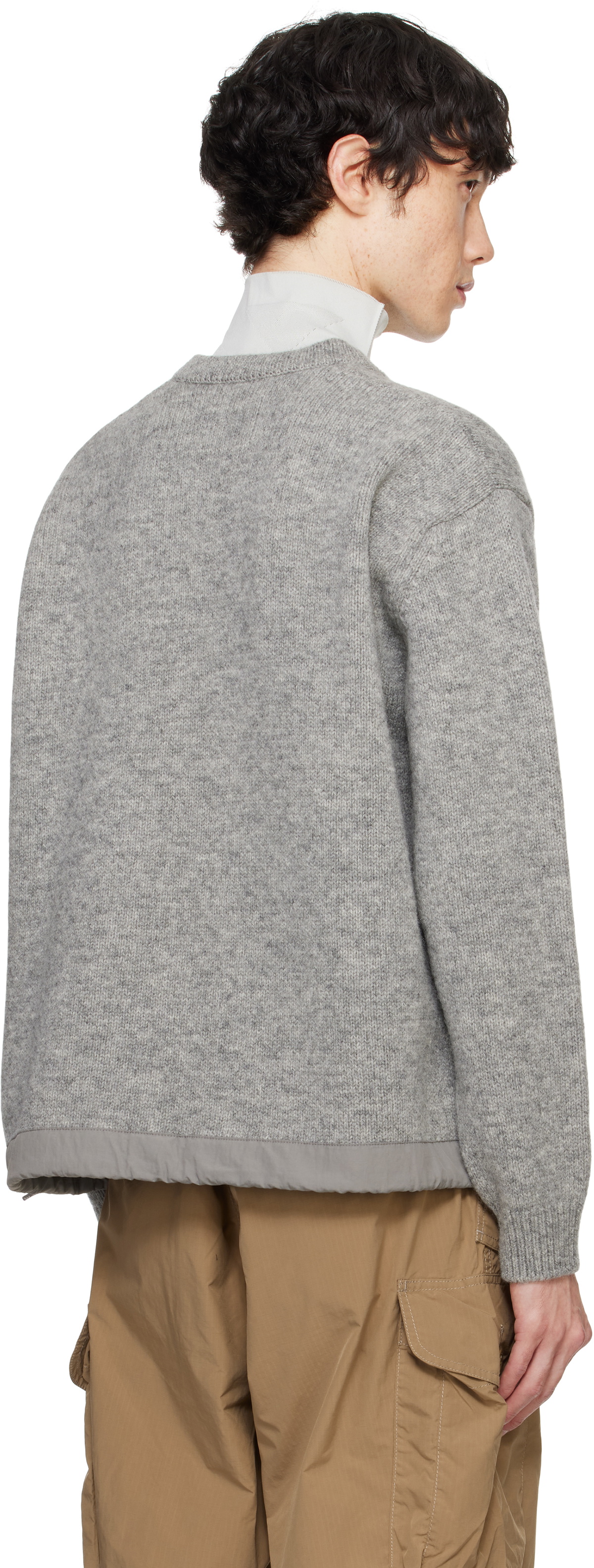 and wander Gray Shetland Wool Sweater and Wander