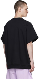 MSGM Black Cotton T-Shirt