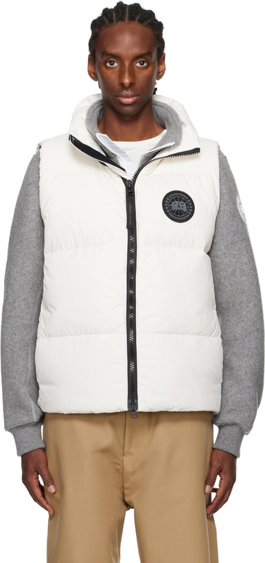 Photo: Canada Goose White 'Black Label' Lawrence Puffer Down Vest