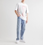 Acne Studios - Daniel Silver Embroidered Printed Cotton-Jersey T-Shirt - White