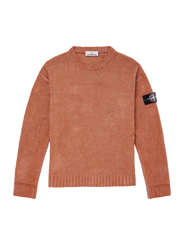 Photo: Stone Island - Cotton-Chenille Mock-Neck Sweater - Orange