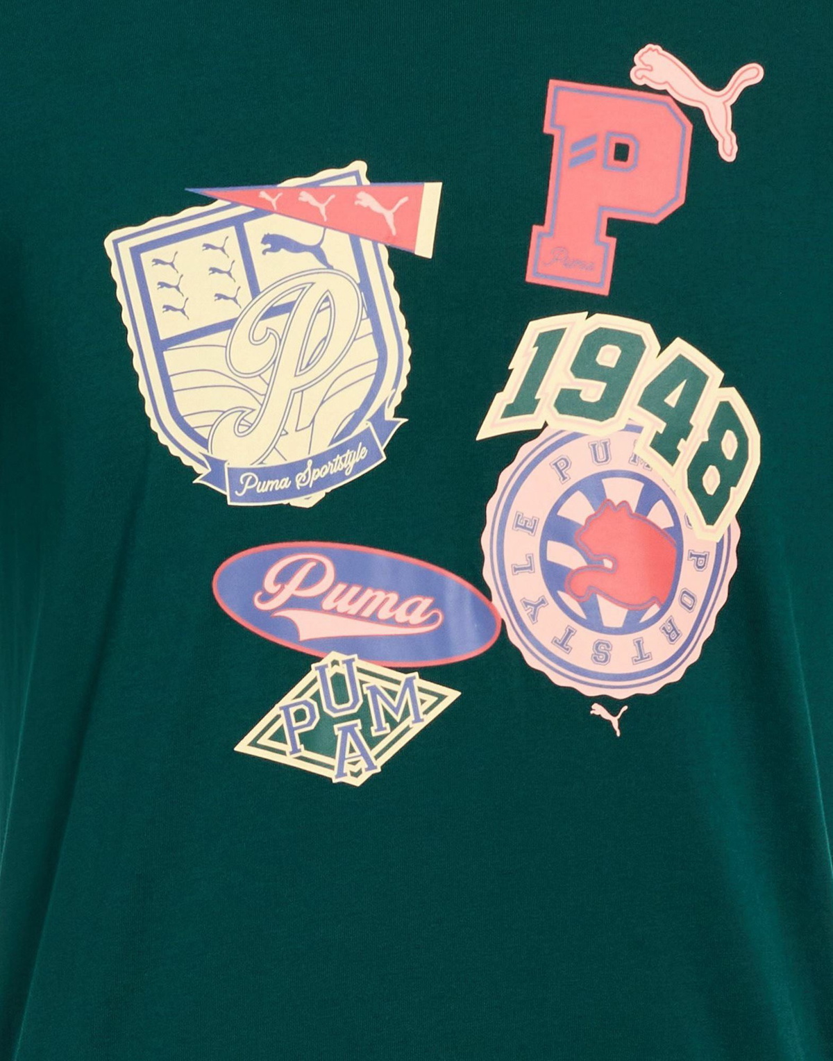 Puma Mens T-shirt Emerald in Green