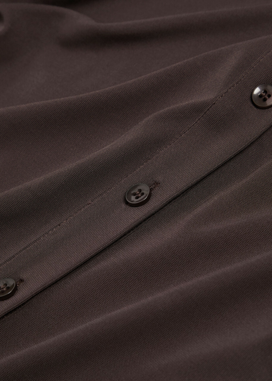 Good American Matte Stretch-jersey top Dark Brown