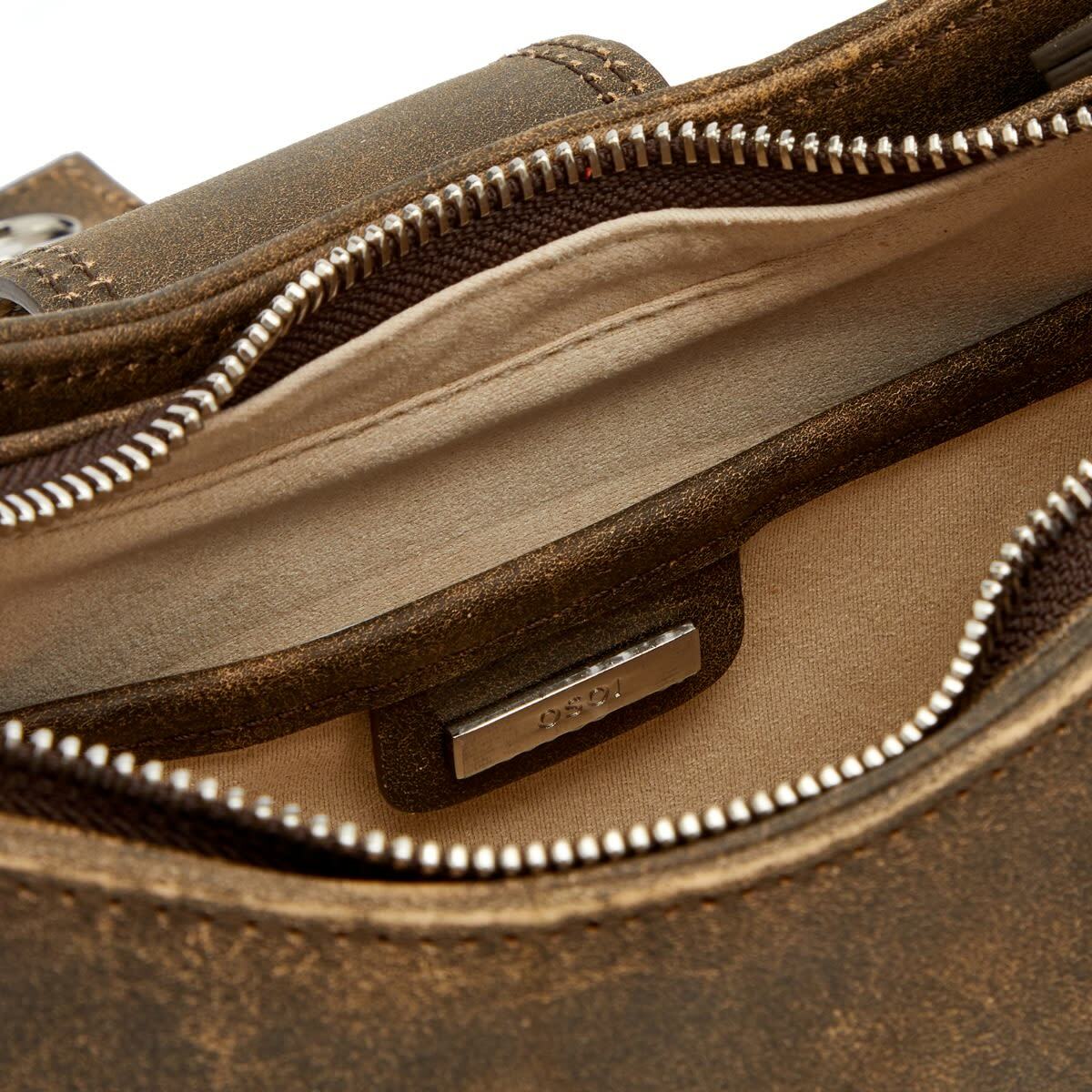OSOI Women's Hobo Brocle Bag in Vintage Brown OSOI