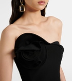 Roland Mouret Floral asymmetric corset gown