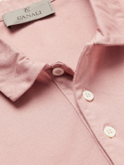 Canali - Slim-Fit Cotton-Piqué Polo Shirt - Pink
