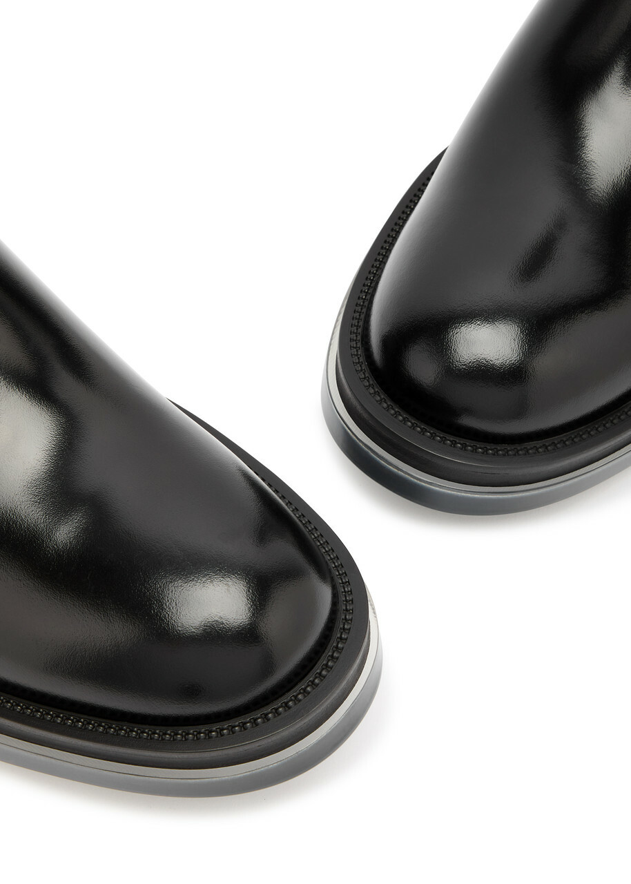 Alexander Mcqueen Leather Chelsea Boots Black