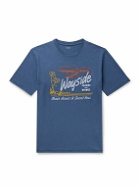 Hartford - Wayside Printed Slub Cotton-Jersey T-Shirt - Blue