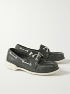 Visvim - Americana II Eye-Folk Textured-Leather Boat Shoes - Gray