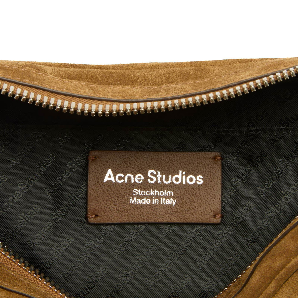 Acne Studios Women's Camero Party Suede Bag in Cognac Brown 