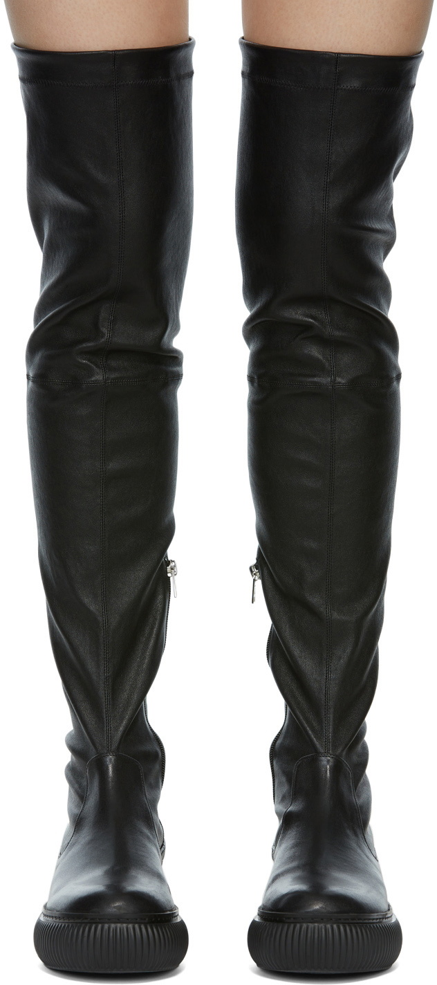Lanvin Black Arpège Thigh-High Boots