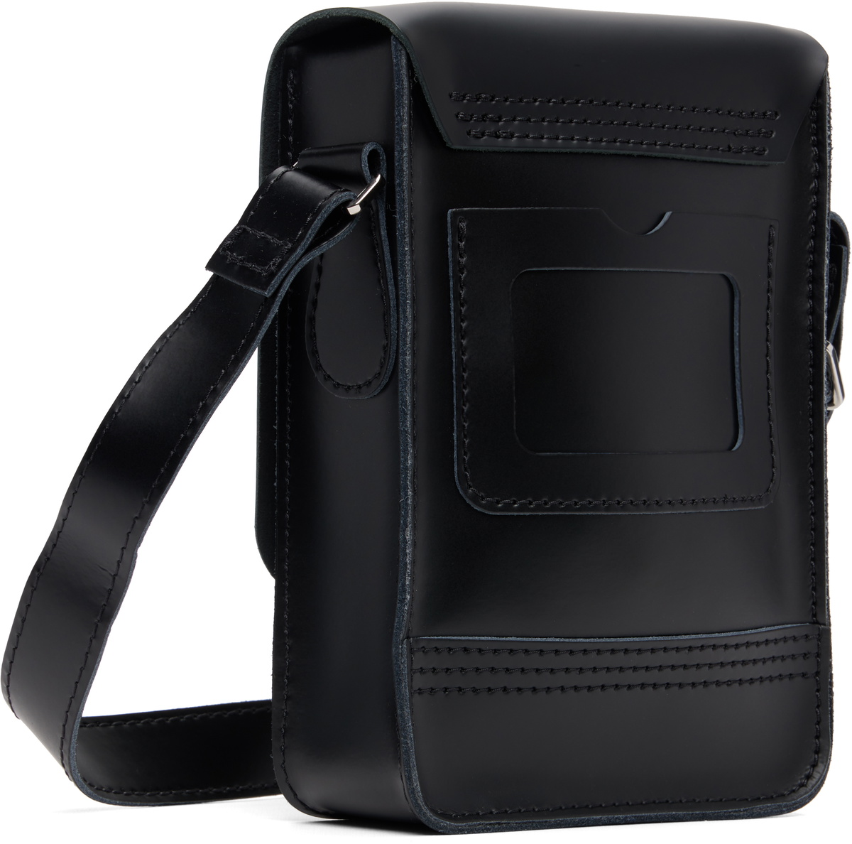 Dr. Martens Black Leather Vertical Crossbody Bag Dr. Martens