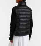 Moncler Tricot down-paneled virgin wool cardigan