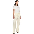 Moncler Off-White Gabardine Tailored Trousers