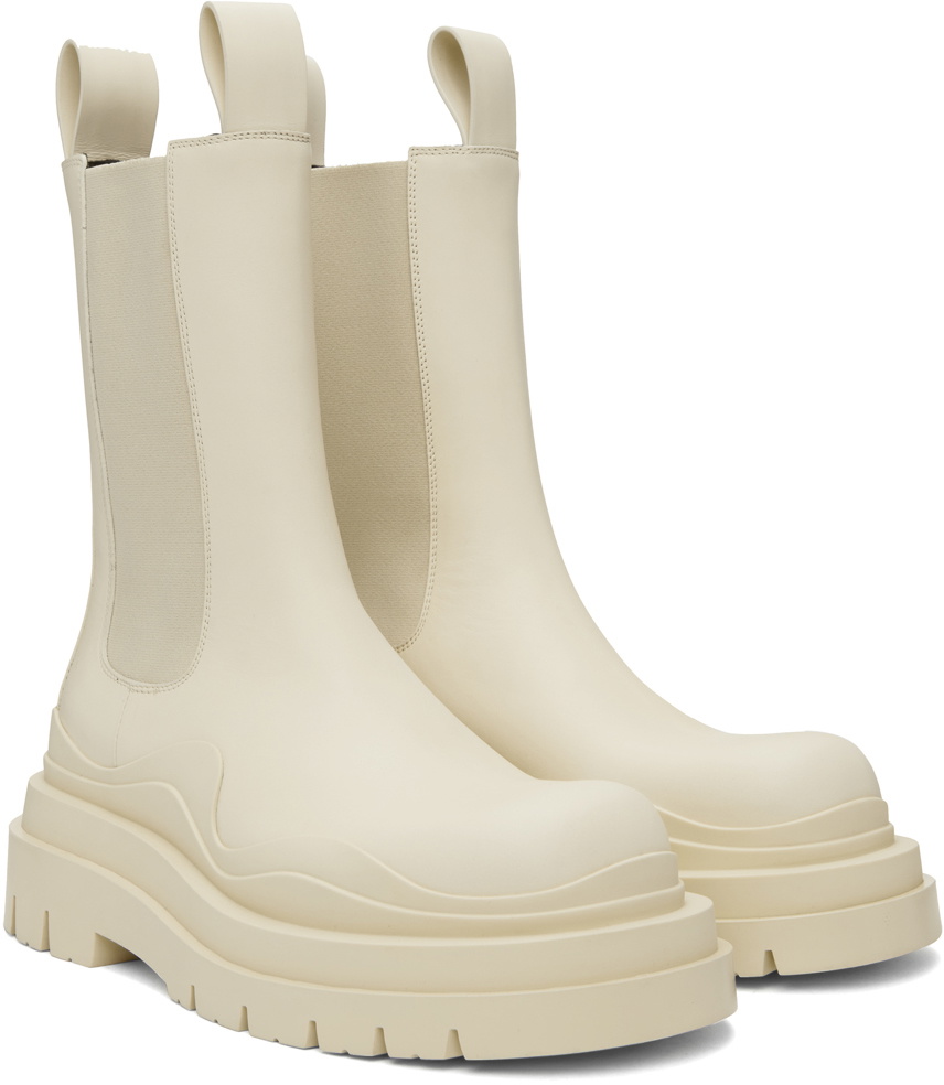 BottegaVeneta オフホワイト Bottega Veneta Off-White Tire Chelsea Boot Bottega Veneta