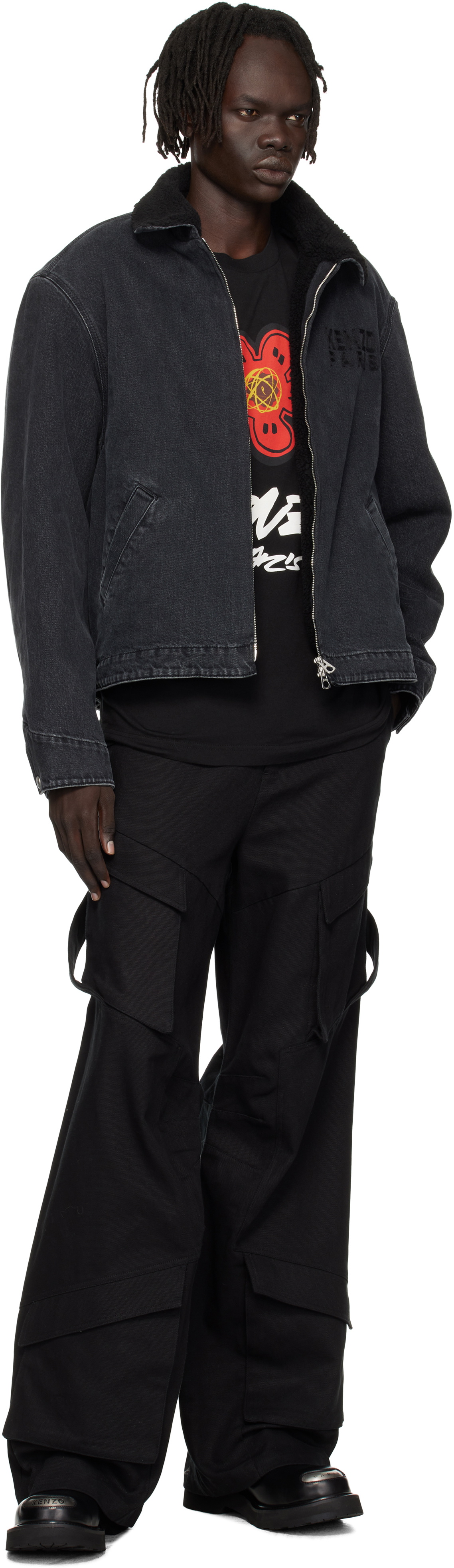 Kenzo Black Kenzo Paris 'KENZO Happy Tiger' Utility Jacket