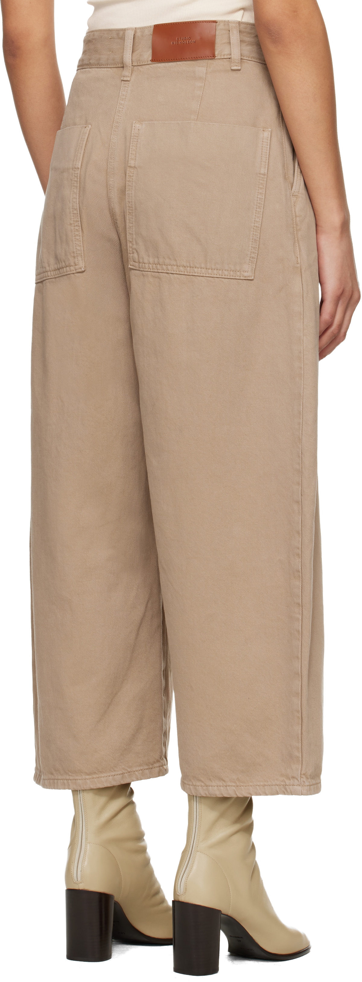 Studio Nicholson Taupe Chalco Denim Jeans