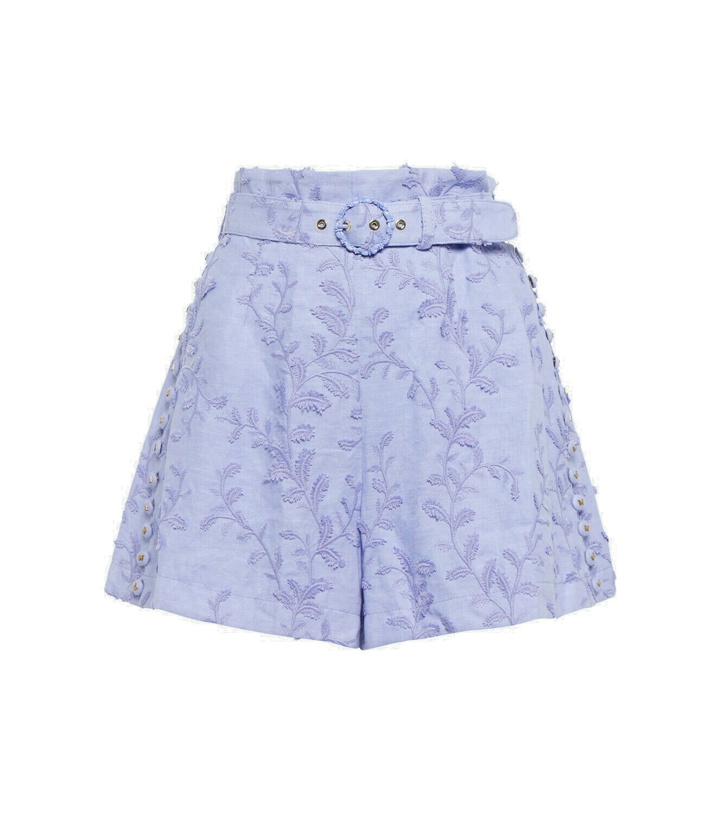 Photo: Zimmermann High-rise linen shorts