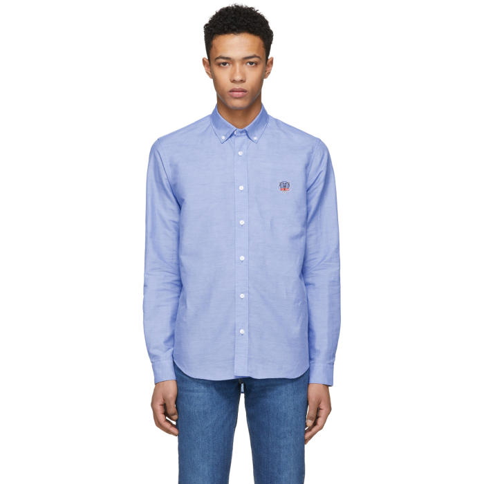 Photo: Kenzo Blue Denim Tiger Crest Shirt 