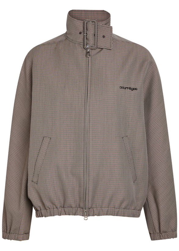 Photo: Courrèges Houndstooth Wool-blend Bomber Jacket Black