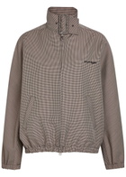 Courrèges Houndstooth Wool-blend Bomber Jacket Black