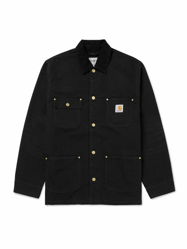 Photo: Carhartt WIP - OG Corduroy-Trimmed Cotton-Canvas Chore Jacket - Black
