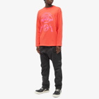 Members of the Rage Men's Long Sleeve Oversized Planet T-Shirt in Infrared
