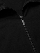 HUGO BOSS - Piped Logo-Embroidered Stretch-Cotton Jersey Track Jacket - Black - S