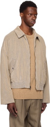 The Elder Statesman Beige Wale Cord Jacket