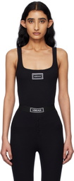 Versace Underwear Black 90s Vintage Logo Ribbed Tank Top