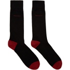 Boss Two-Pack Red and Black Mismatched Socks