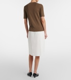 The Row Ivera silk-blend chiffon midi skirt