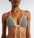 Montce Emma gingham seersucker bikini top