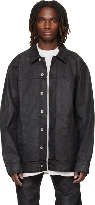 Photo: Rick Owens DRKSHDW Black Temple Jumbo Worker Denim Jacket