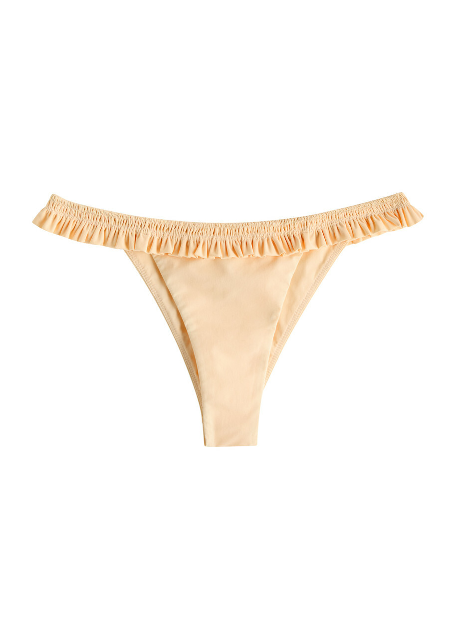 Faithfull The Brand Esterel Frill Bikini Briefs Off White
