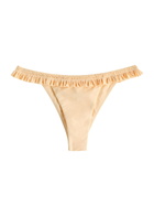 Faithfull The Brand Esterel Frill Bikini Briefs Off White